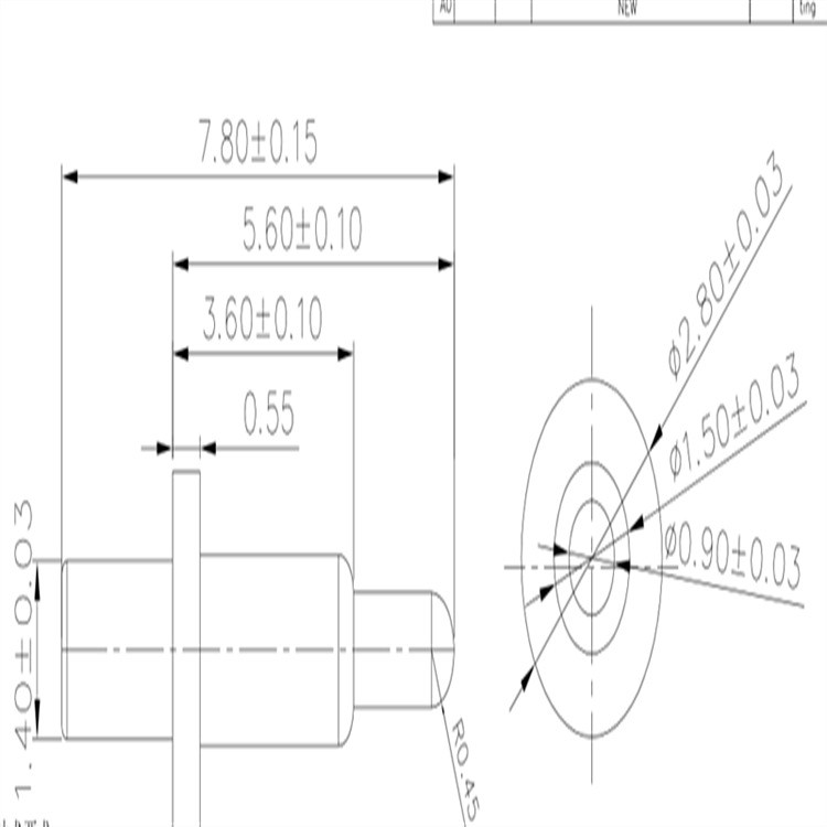 pogopin頂針電池充電探針 pcb板接觸頂針導(dǎo)電銅針鍍金不氧化YX203