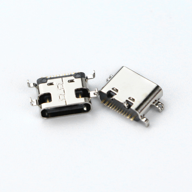 TYPE-C母座16P沉板式0.8/1.6 USB连接器16p沉板母座快充接口usb母座 金晟鑫